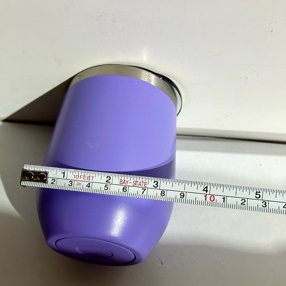 Steel Tumbler 11.5oz Double Wall Insulated Stemless Wine Lavender With Lid - Picture 7 of 10